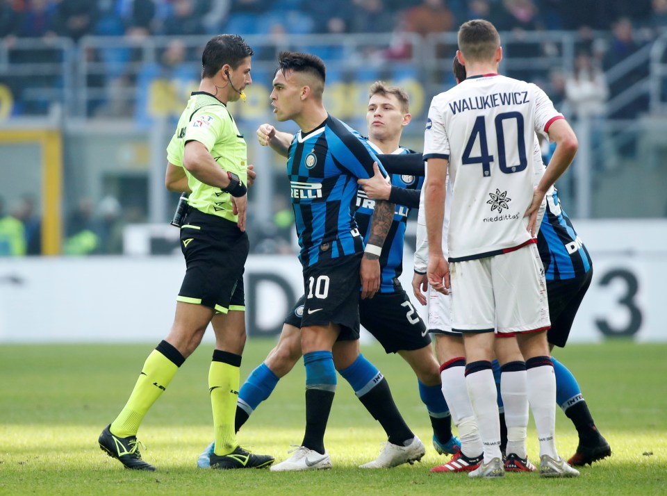 Martinez launched into a furious tirade against the referee