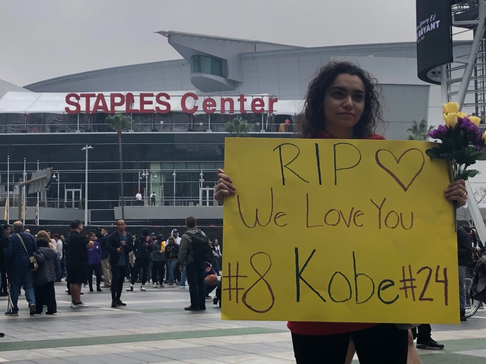 Some even held signs for the basketball player