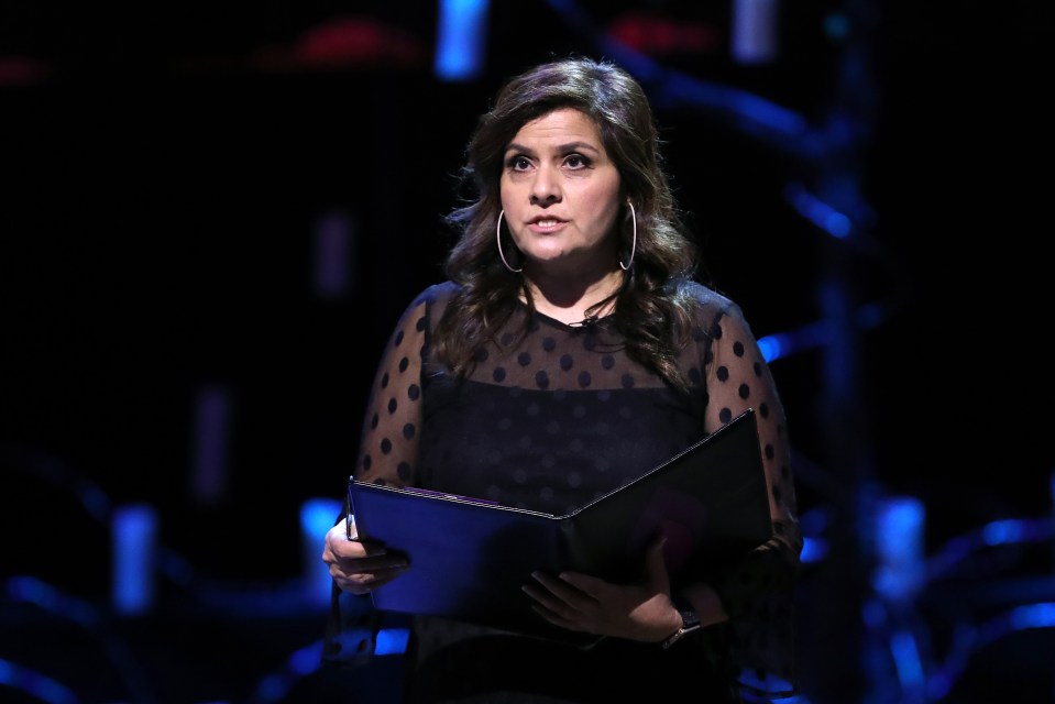  Actress Nina Wadia reads during the UK Holocaust Memorial Day Commemorative Ceremony