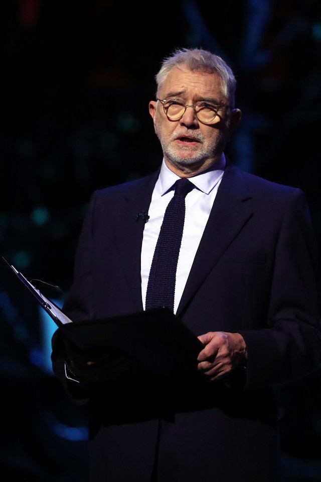  Actor Martin Shaw reads during the moving ceremony