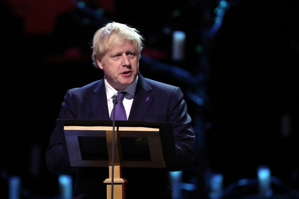  Boris Johnson spoke during the ceremony