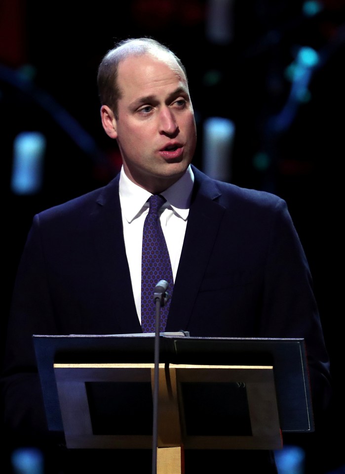  Prince William spoke during the ceremony