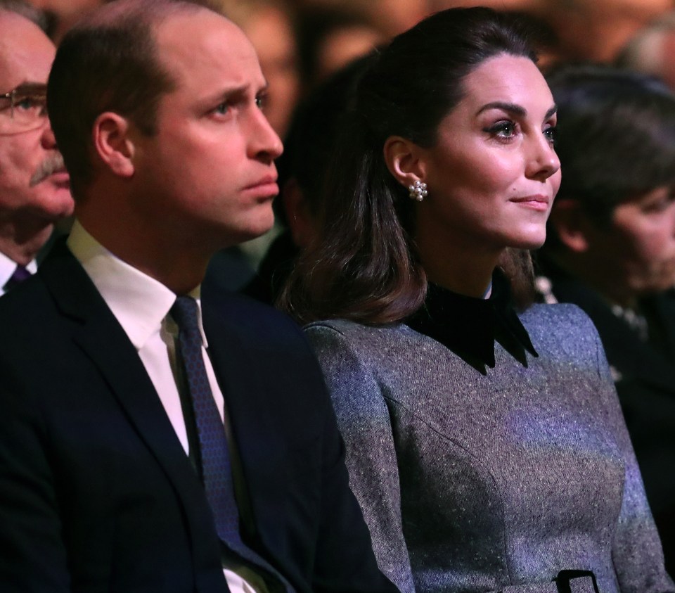  The Duke and Duchess of Cambridge appeared visibly moved by the ceremony