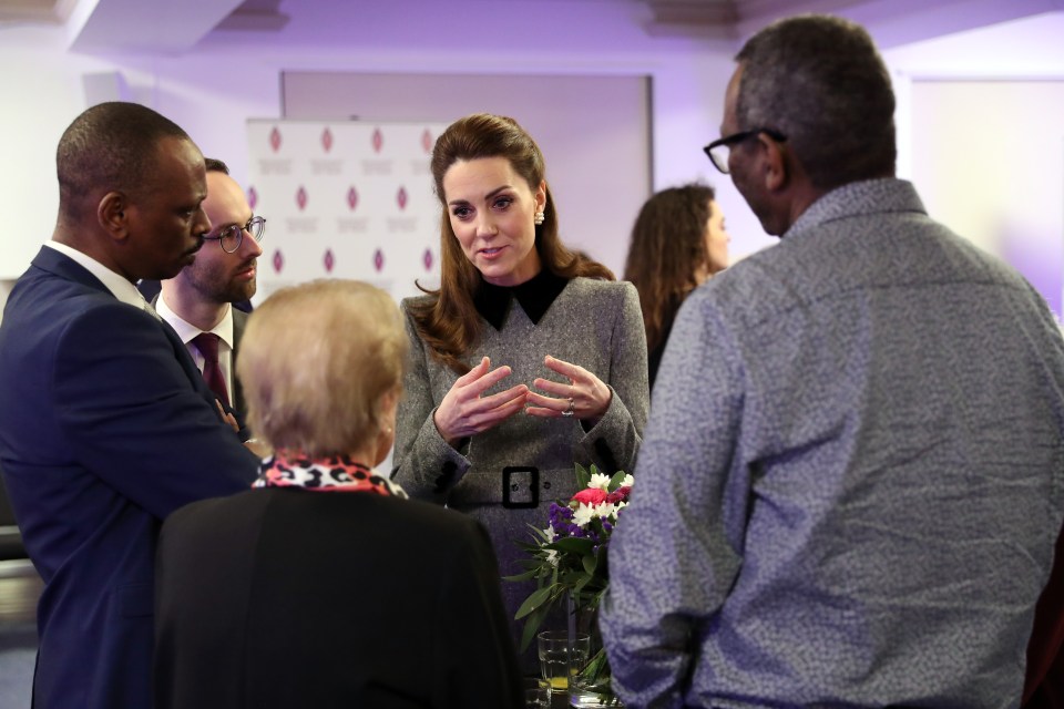  The Duchess of Cambridge spoke with holocaust and genocide survivors after the ceremony