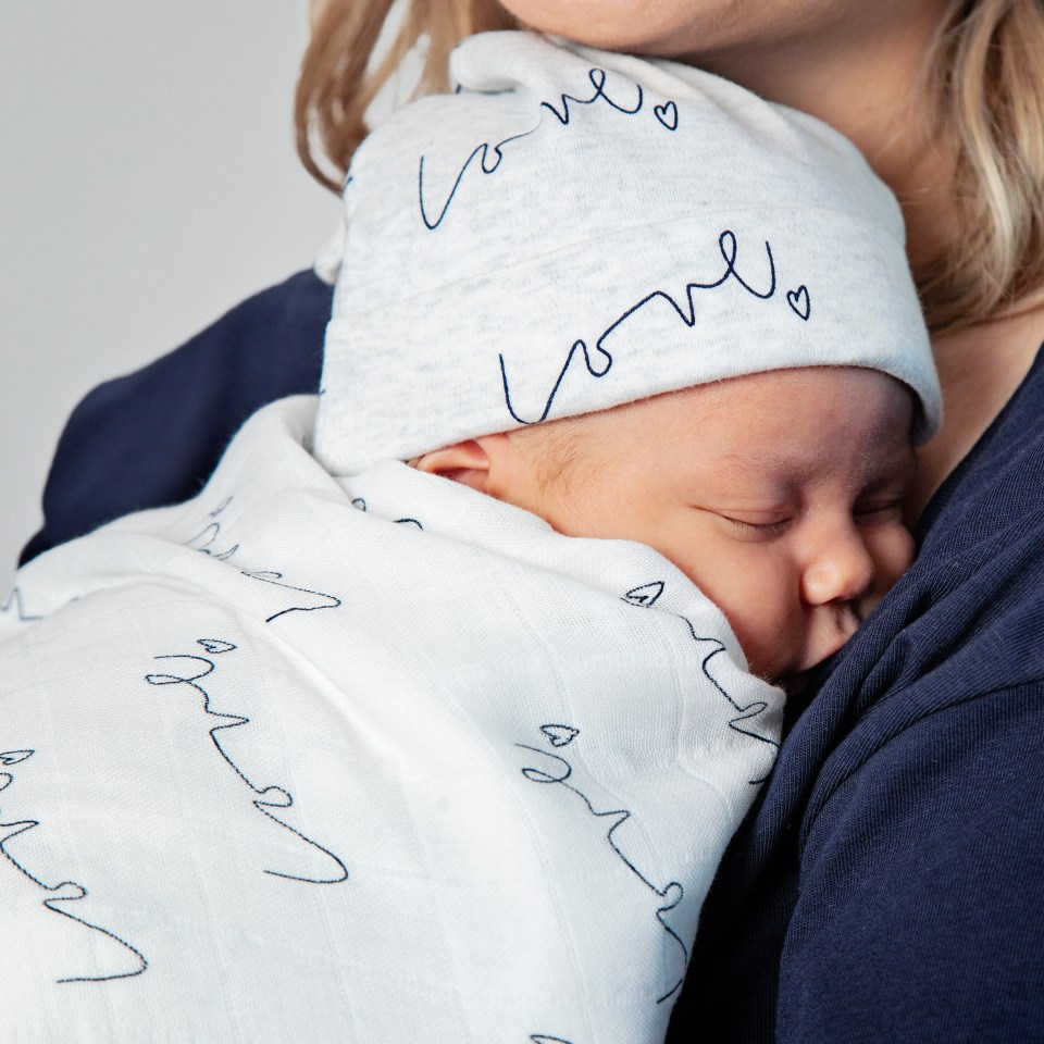  The one-month-old baby looked peaceful as she caught up with some sleep