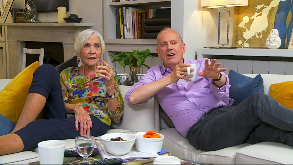  Sheila Hancock, 86, and Gyles Brandreth, 71, are due to take over from the pair