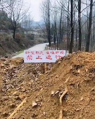  Several Chinese villages have taken it upon themselves to barricade themselves and stop outsiders