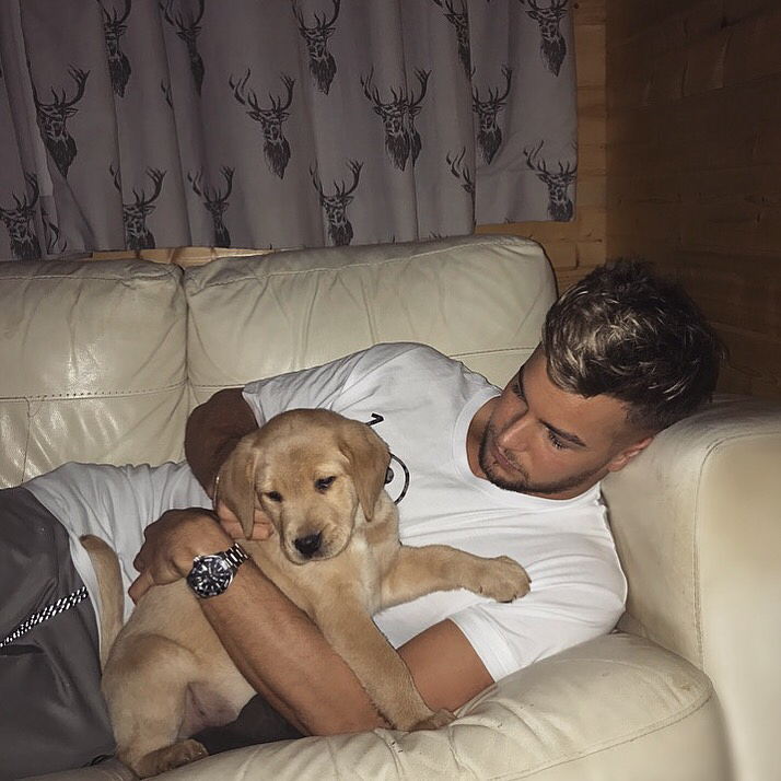  Chris loves to cuddle up with his dogs when he has a moments peace