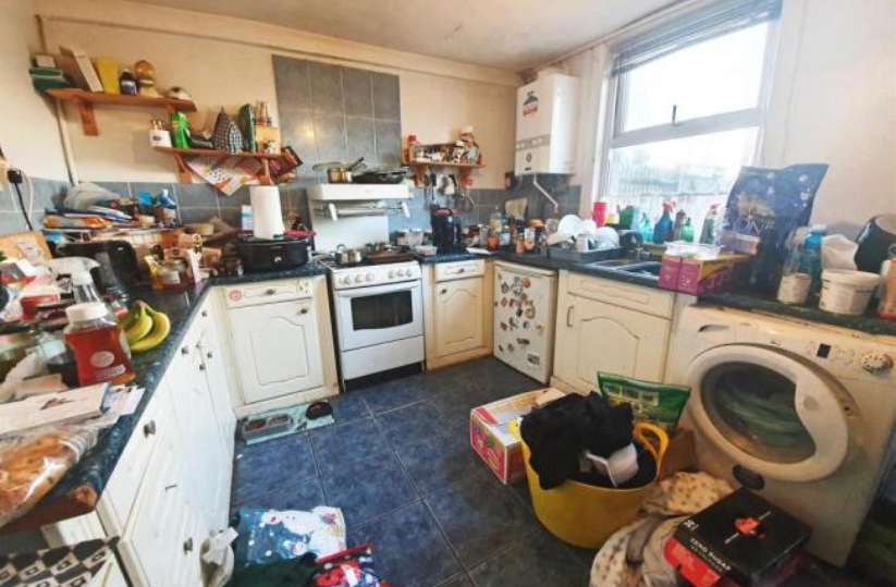 The property in Leeds went on the market months after the owner of this home in Kent was mocked for the mess 