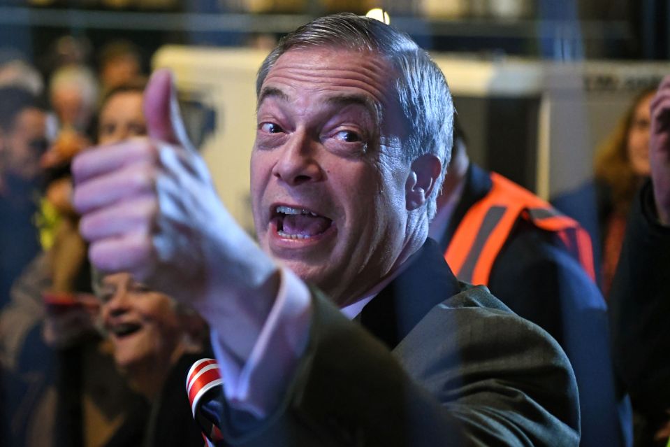  Nigel Farage arrives at a rally in Parliament to celebrate Brexit Day