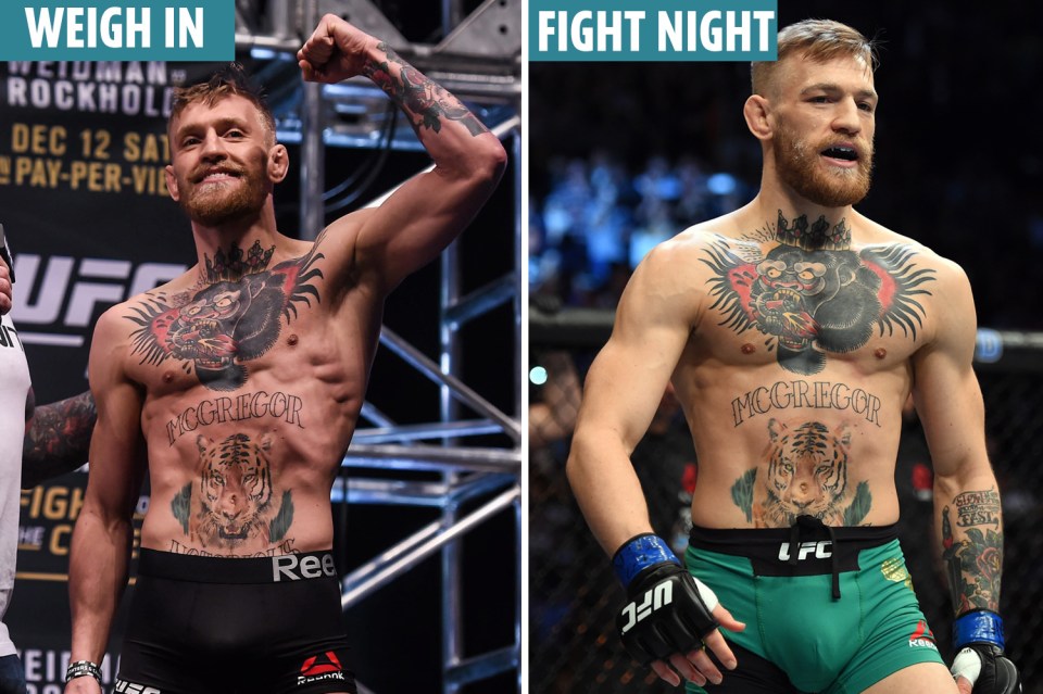 McGregor would go through a gruelling weight cut to make featherweight