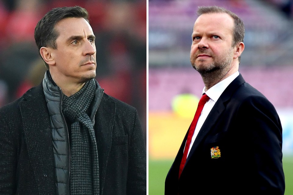  Gary Neville has called for Ed Woodward to be sacked by Manchester United