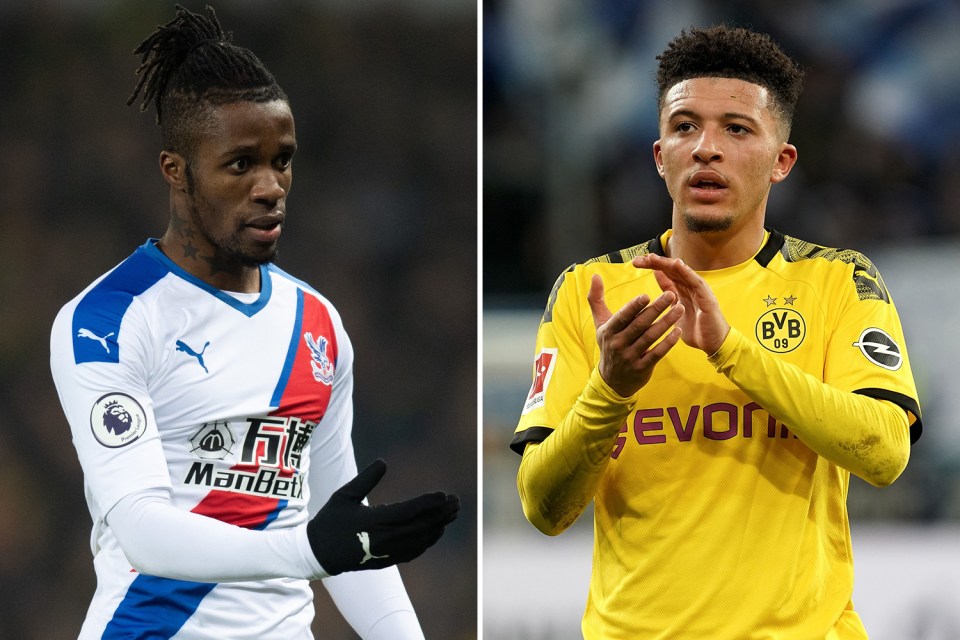  Wilfried Zaha and Jadon Sancho have both been linked with a January transfer to Chelsea