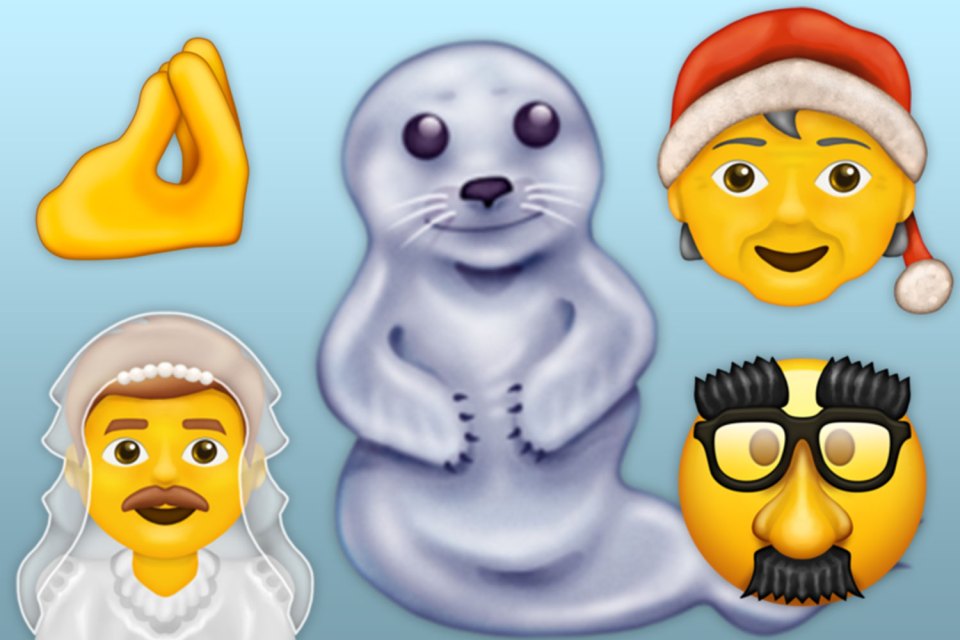  Dozens of new emoji set to hit phones later this year have been unveiled. They include a man in a veil, a gender-neutral Santa and an 'Italian hand pinch', which some cheeky Twitter users have suggested means something very naughty