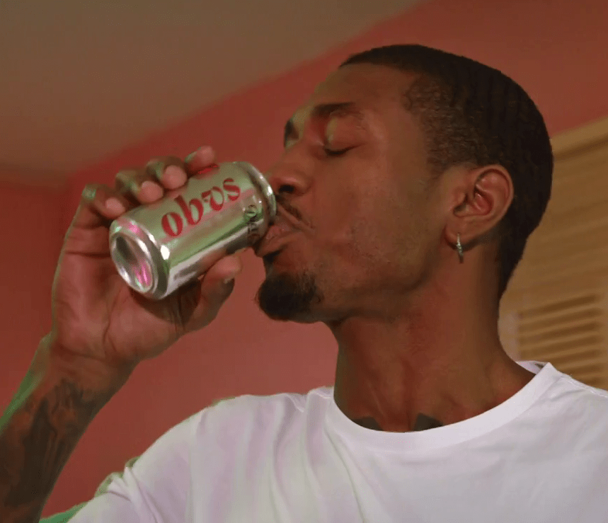  Ovie is shown knocking back a can of Diet Coke with 'Obvs' on the side