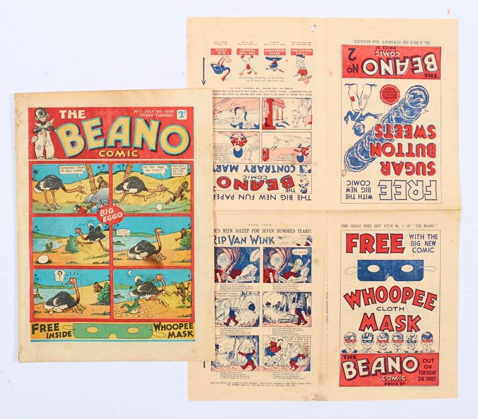  The first-ever edition of the Beano is considered the most valuable