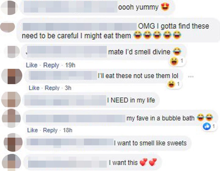 The sweet-themed shower gel has gone down well online 