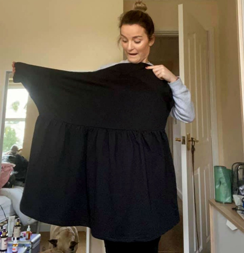 The 25-year-old said the dress was big enough for two