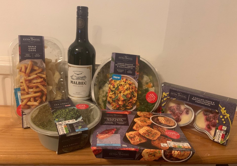 Asda sent us both meat and vegan options to try – but you only get one main to pick from usually