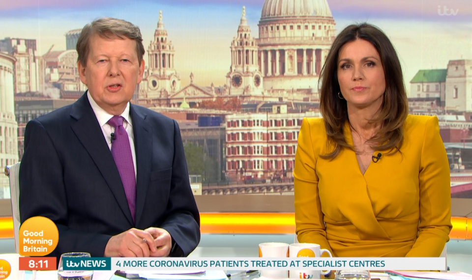  Bill Turnbull joined Susanna Reid on Good Morning Britain today