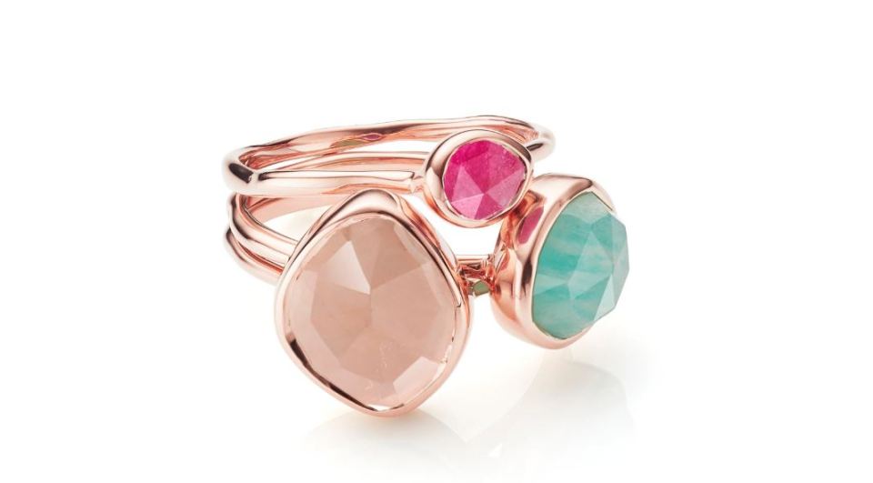  This set of stacking rings can be worn all together - or separately