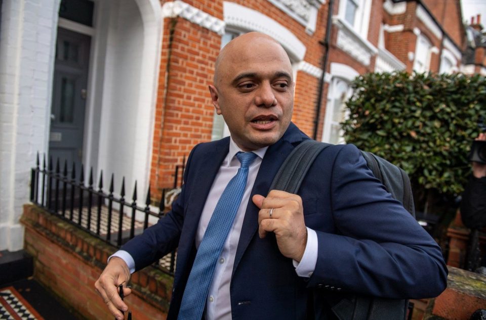  Sajid Javid laid into the PM while speaking outside his home