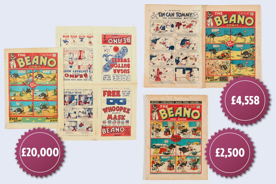  Here are some of the rarest Beano comics ever sold at auction