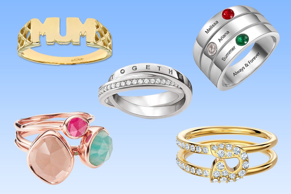  These Mother's Day rings add some sparkle and shine to that special mum's finger