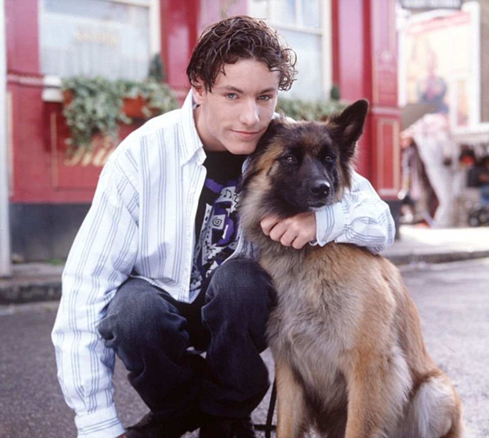  Dean as Robbie Jackson with much-loved mutt Wellard