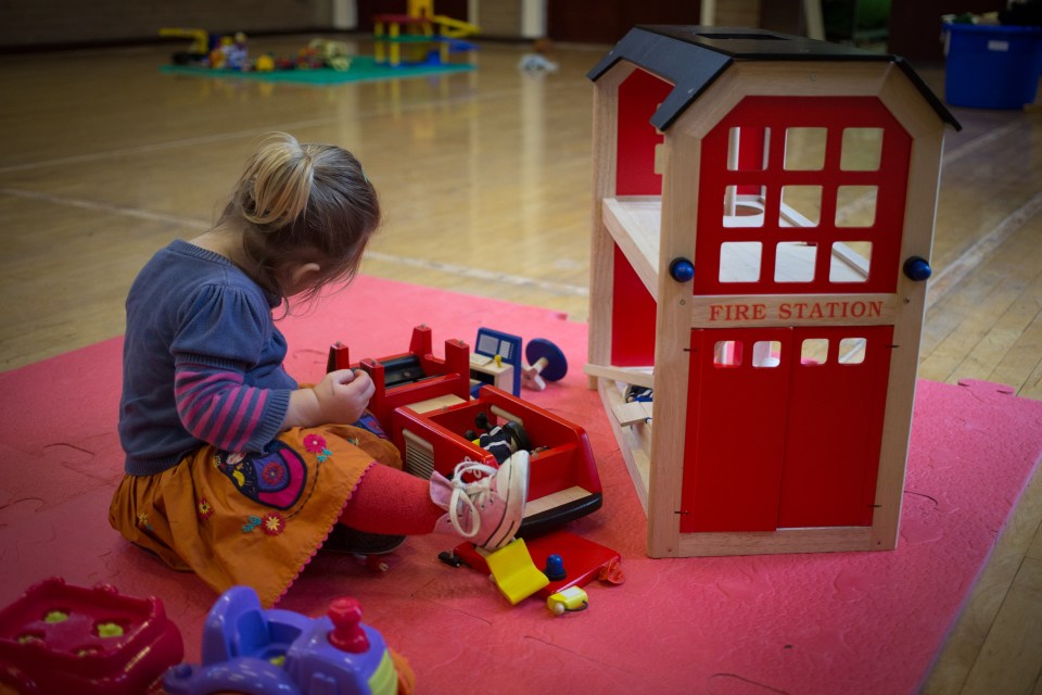 Child playing in nursery