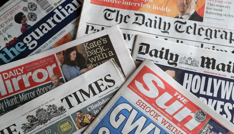  British newspapers have been hit as online platforms 'hoover up' advertising revenue