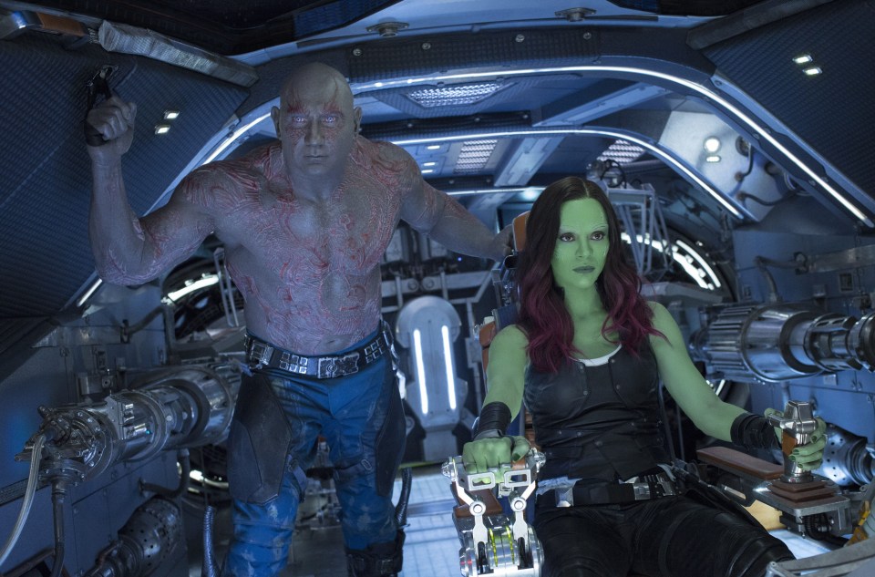 Bautista featured in Guardians of the Galaxy and the franchise’s Volume Two instalment