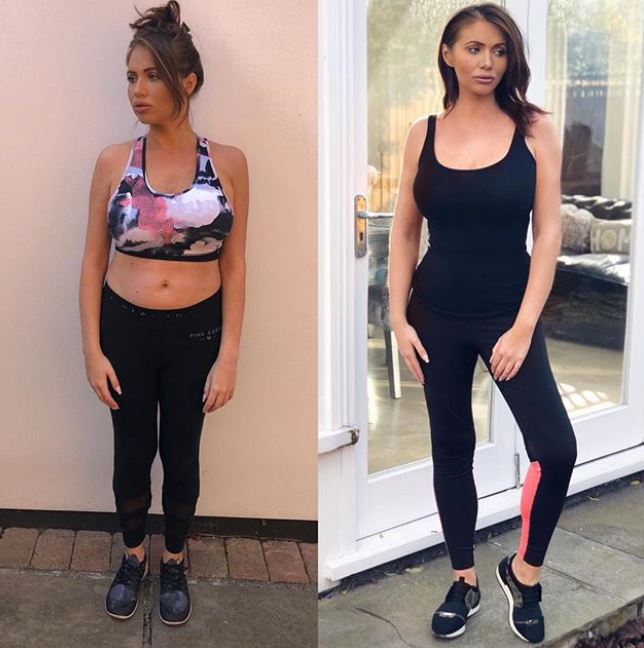  Amy Childs lost two stone by working out at home