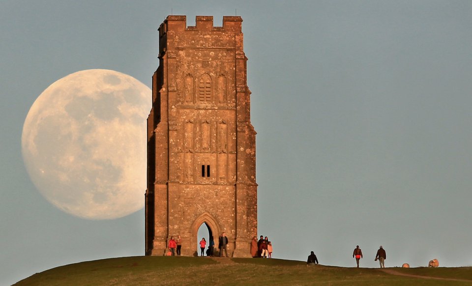 A Super 'Snow' Moon rising last year in the UK