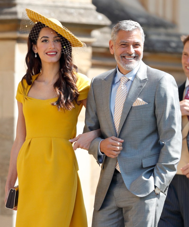  Celeb A-listers George Clooney and wife Amal Clooney were at Prince Harry and Meghan Markle's wedding