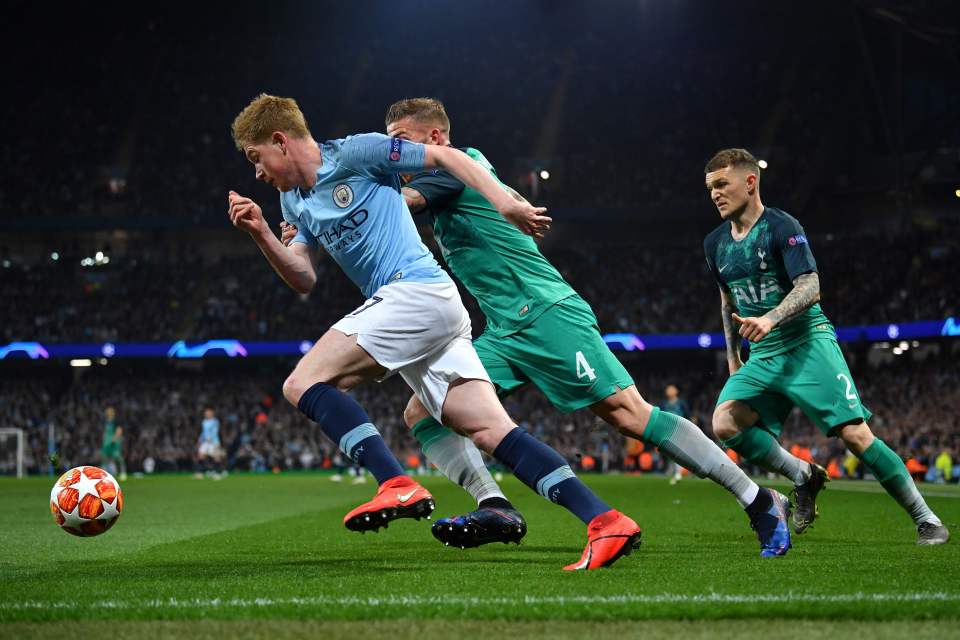  De Bruyne couldn't prevent City from bowing out to Spurs last season