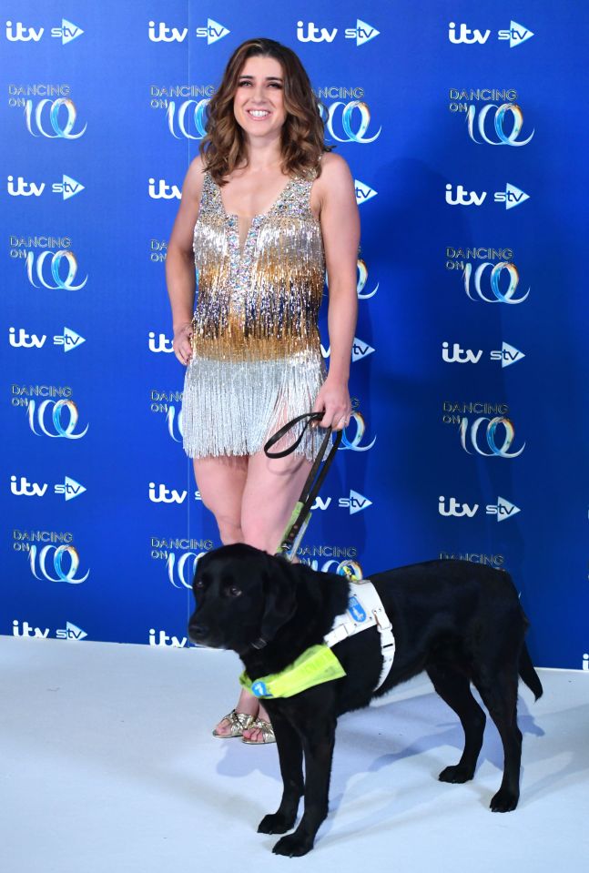 Blind Paralympian and Dancing On Ice contestant Libby Clegg with guide dog Hattie