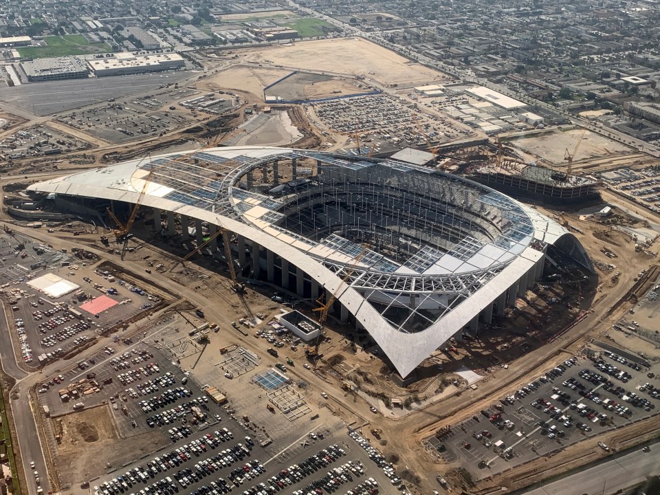 The £3.85bn soon-to-be built SoFi Stadium in LA will host next year’s WrestleMania