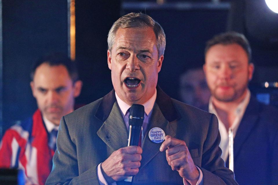  A thrilled Nigel Farage spoke to a crowd that gathered to celebrate last night