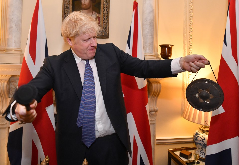 The PM surprised guests at a No10 reception on Friday night when he produced a miniature Chinese ornamental gong