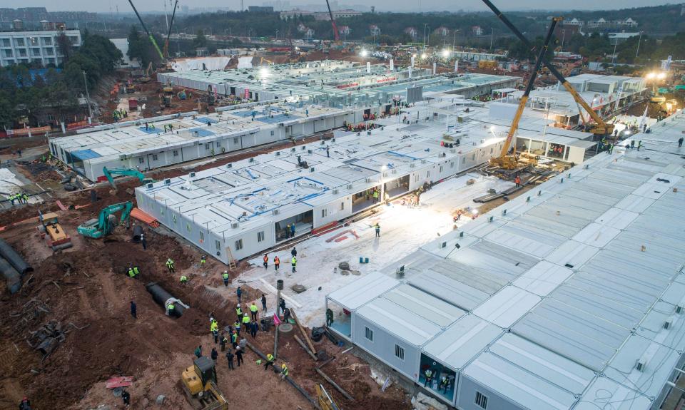  The 1,000-bed hospital taking shape on Day 8