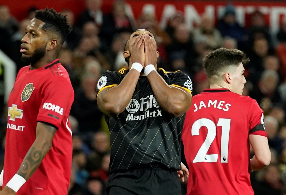  Adama Traore couldn't give Wolves a first-half lead