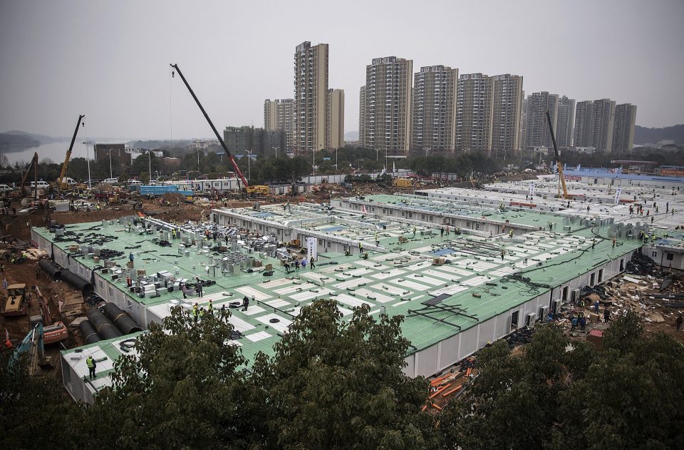  Huoshenshan hospital has an area of 269,000 square feet