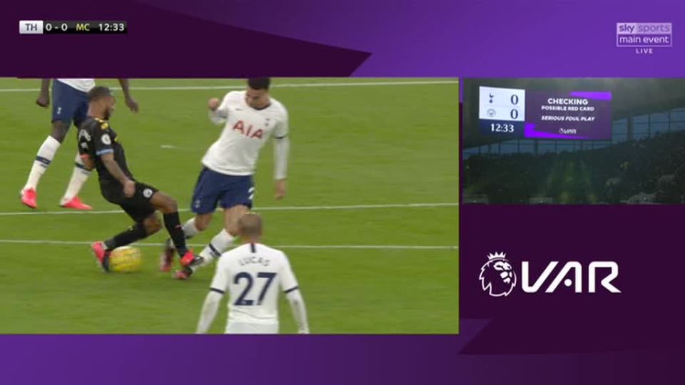  Raheem Sterling escaped a red card after a horror tackle on Dele Alli