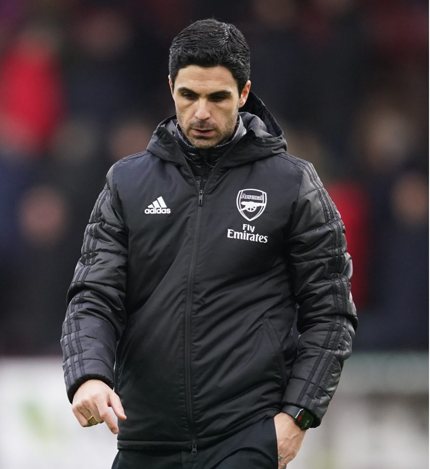  Mikel Arteta's side are tenth in the Premier League table