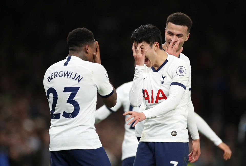  Son Heung-min also got in on the action attempting to give the celebration a go