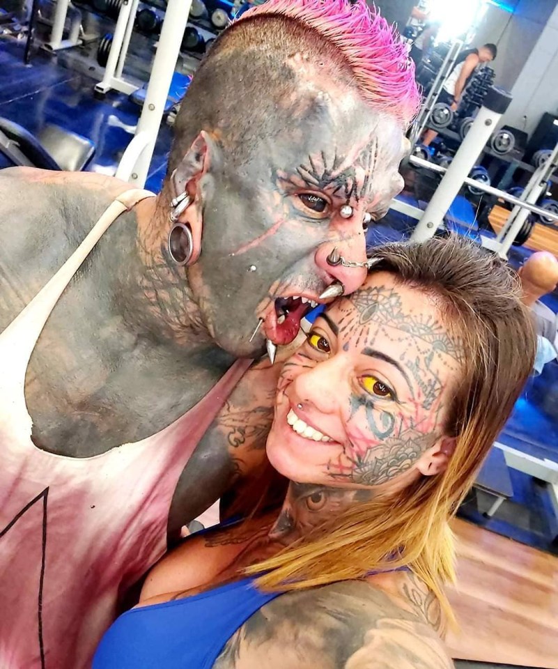  The 44-year-old says his wife has helped him to achieve his Satanic look