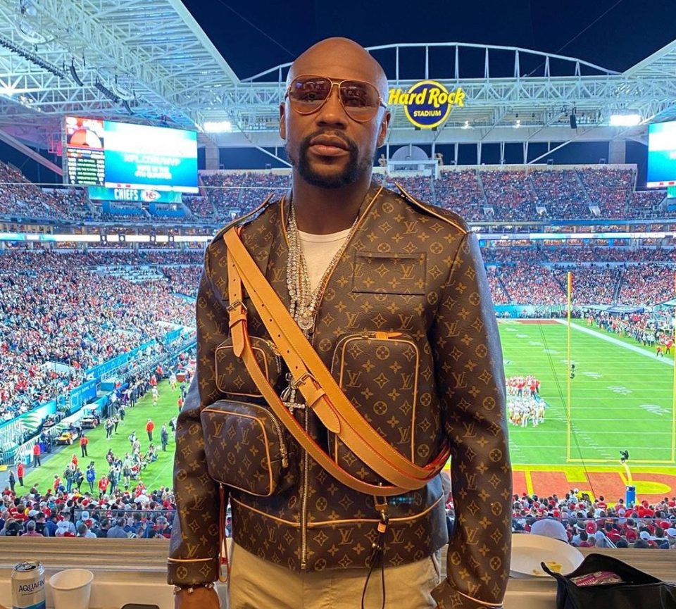  Mayweather was trolled for wearing this £5,000 Louis Vuitton jacket