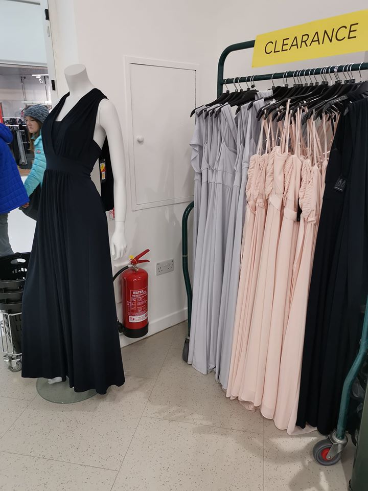 The Extreme Couponing and Bargains UK group shows blush, black and grey dresses on offer