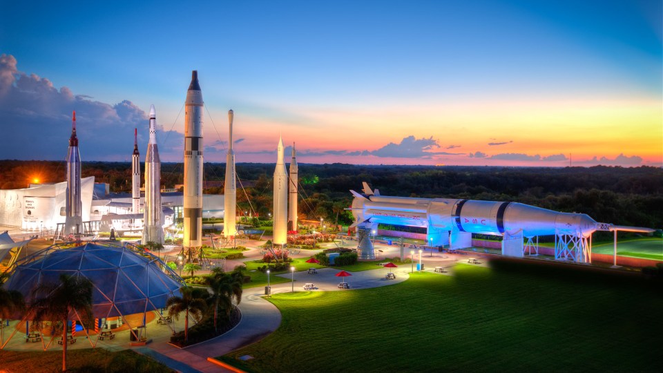  Inside the "rocket" garden